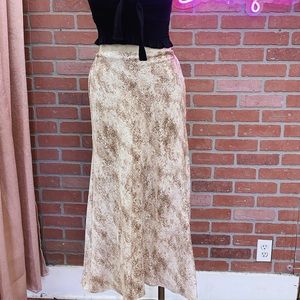 Snake print maxi skirt